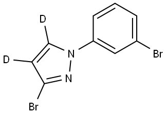 3-bromo-1-(3-bromophenyl)-1H-pyrazole-4,5-d2 Struktur