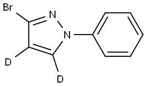 3-bromo-1-phenyl-1H-pyrazole-4,5-d2 Struktur