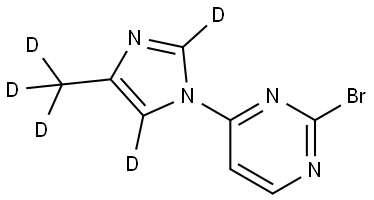 2-bromo-4-(4-(methyl-d3)-1H-imidazol-1-yl-2,5-d2)pyrimidine Struktur