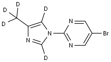 5-bromo-2-(4-(methyl-d3)-1H-imidazol-1-yl-2,5-d2)pyrimidine Struktur