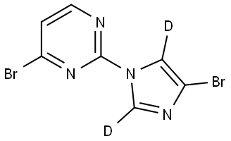 4-bromo-2-(4-bromo-1H-imidazol-1-yl-2,5-d2)pyrimidine Struktur