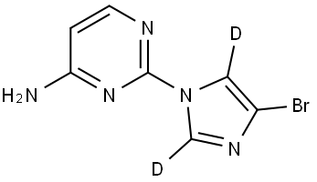 2-(4-bromo-1H-imidazol-1-yl-2,5-d2)pyrimidin-4-amine Struktur