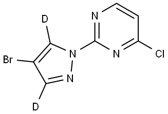 2-(4-bromo-1H-pyrazol-1-yl-3,5-d2)-4-chloropyrimidine Struktur