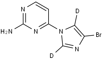 4-(4-bromo-1H-imidazol-1-yl-2,5-d2)pyrimidin-2-amine Struktur