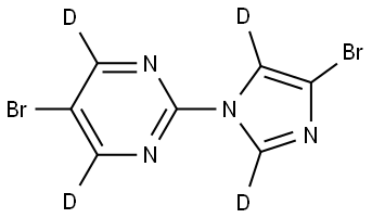 5-bromo-2-(4-bromo-1H-imidazol-1-yl-2,5-d2)pyrimidine-4,6-d2 Struktur