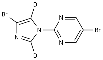 5-bromo-2-(4-bromo-1H-imidazol-1-yl-2,5-d2)pyrimidine Struktur