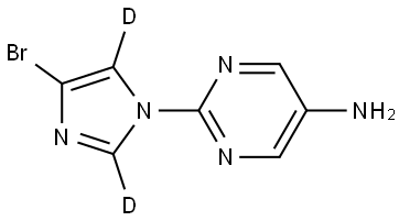 2-(4-bromo-1H-imidazol-1-yl-2,5-d2)pyrimidin-5-amine Struktur