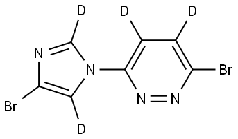 3-bromo-6-(4-bromo-1H-imidazol-1-yl-2,5-d2)pyridazine-4,5-d2 Struktur