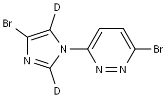 3-bromo-6-(4-bromo-1H-imidazol-1-yl-2,5-d2)pyridazine Struktur