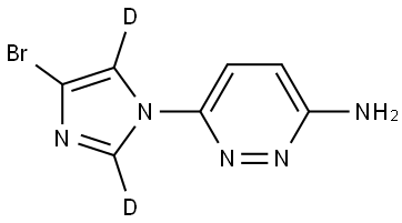 6-(4-bromo-1H-imidazol-1-yl-2,5-d2)pyridazin-3-amine Struktur