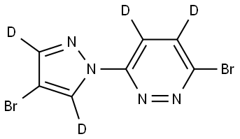 3-bromo-6-(4-bromo-1H-pyrazol-1-yl-3,5-d2)pyridazine-4,5-d2 Struktur