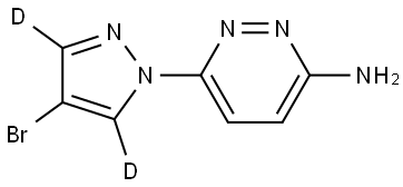 6-(4-bromo-1H-pyrazol-1-yl-3,5-d2)pyridazin-3-amine Struktur