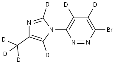 3-bromo-6-(4-(methyl-d3)-1H-imidazol-1-yl-2,5-d2)pyridazine-4,5-d2 Struktur