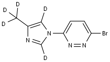 3-bromo-6-(4-(methyl-d3)-1H-imidazol-1-yl-2,5-d2)pyridazine Struktur