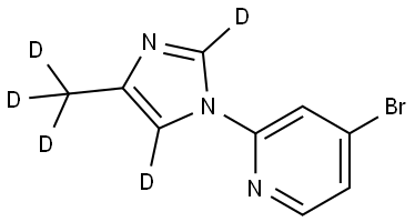 4-bromo-2-(4-(methyl-d3)-1H-imidazol-1-yl-2,5-d2)pyridine Struktur