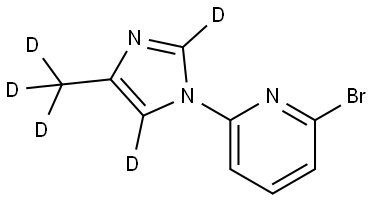 2-bromo-6-(4-(methyl-d3)-1H-imidazol-1-yl-2,5-d2)pyridine Struktur