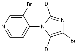 3-bromo-4-(4-bromo-1H-imidazol-1-yl-2,5-d2)pyridine Struktur