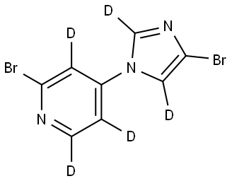 2-bromo-4-(4-bromo-1H-imidazol-1-yl-2,5-d2)pyridine-3,5,6-d3 Struktur