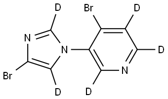 4-bromo-3-(4-bromo-1H-imidazol-1-yl-2,5-d2)pyridine-2,5,6-d3 Struktur