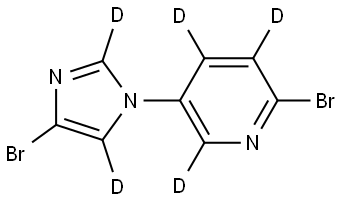 2-bromo-5-(4-bromo-1H-imidazol-1-yl-2,5-d2)pyridine-3,4,6-d3 Struktur