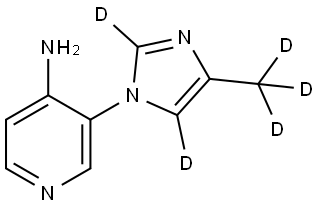 3-(4-(methyl-d3)-1H-imidazol-1-yl-2,5-d2)pyridin-4-amine Struktur