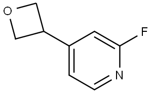 2-fluoro-4-(oxetan-3-yl)pyridine Struktur