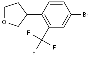 3-(4-bromo-2-(trifluoromethyl)phenyl)tetrahydrofuran Struktur