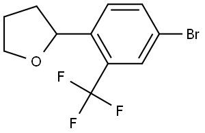 2-(4-bromo-2-(trifluoromethyl)phenyl)tetrahydrofuran Struktur