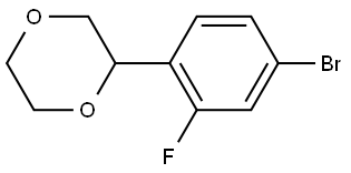 2-(4-bromo-2-fluorophenyl)-1,4-dioxane Struktur