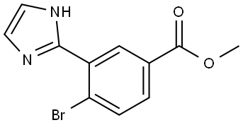 methyl 4-bromo-3-(1H-imidazol-2-yl)benzoate Struktur