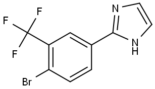 2-(4-bromo-3-(trifluoromethyl)phenyl)-1H-imidazole Struktur