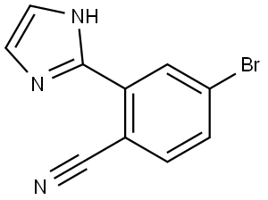 4-bromo-2-(1H-imidazol-2-yl)benzonitrile Struktur