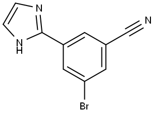 3-bromo-5-(1H-imidazol-2-yl)benzonitrile Struktur