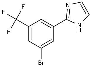 2-(3-bromo-5-(trifluoromethyl)phenyl)-1H-imidazole Struktur