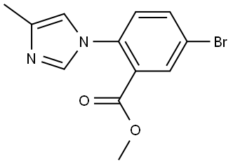 methyl 5-bromo-2-(4-methyl-1H-imidazol-1-yl)benzoate Struktur