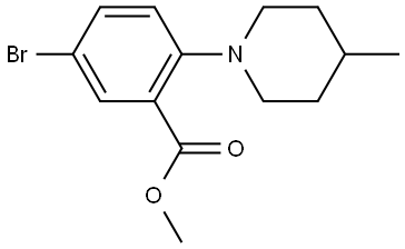 methyl 5-bromo-2-(4-methylpiperidin-1-yl)benzoate Struktur