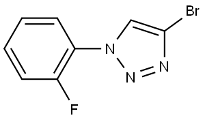 4-bromo-1-(2-fluorophenyl)-1H-1,2,3-triazole Struktur