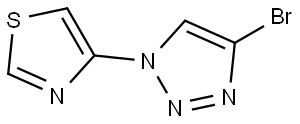 4-(4-bromo-1H-1,2,3-triazol-1-yl)thiazole Struktur