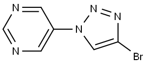 5-(4-bromo-1H-1,2,3-triazol-1-yl)pyrimidine Struktur