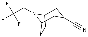 8-Azabicyclo[3.2.1]octane-3-carbonitrile, 8-(2,2,2-trifluoroethyl)- Struktur