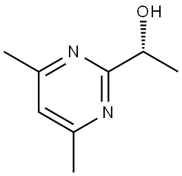 (R)-1-(4,6-dimethylpyrimidin-2-yl)ethan-1-ol Struktur