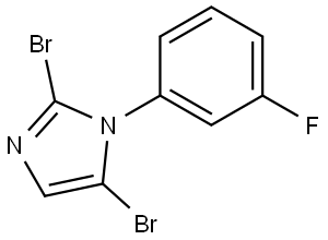 2,5-dibromo-1-(3-fluorophenyl)-1H-imidazole Struktur