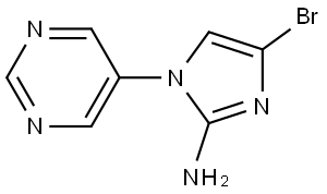 4-bromo-1-(pyrimidin-5-yl)-1H-imidazol-2-amine Struktur