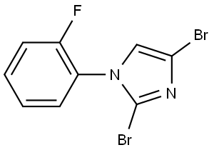 2,4-dibromo-1-(2-fluorophenyl)-1H-imidazole Struktur