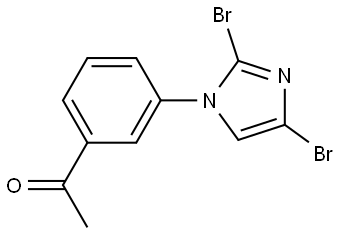 1-(3-(2,4-dibromo-1H-imidazol-1-yl)phenyl)ethan-1-one Struktur