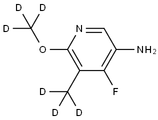 4-fluoro-6-(methoxy-d3)-5-(methyl-d3)pyridin-3-amine Struktur