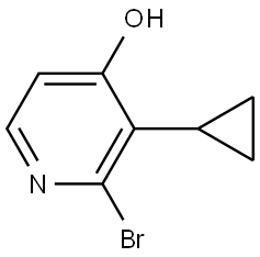 2-bromo-3-cyclopropylpyridin-4-ol Struktur