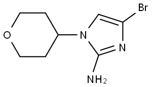 4-bromo-1-(tetrahydro-2H-pyran-4-yl)-1H-imidazol-2-amine Struktur