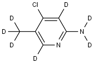 4-chloro-5-(methyl-d3)pyridin-3,6-d2-2-amine-d2 Struktur