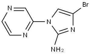 4-bromo-1-(pyrazin-2-yl)-1H-imidazol-2-amine Struktur